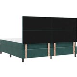  Krevet s kutijom za opruge s madracem Tamnozeleni 200x200 cm Baršun | shoptok.hr