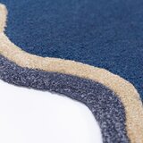 Flair Rugs Temno modra ročno tkana preproga iz mešanice volne 120x170 cm Rivo Wool – | Shoptok.si