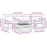  Set vanjskih sofa 5 kom. Bijela i antracit Poliester | shoptok.hr