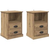  Nočna omarica s predalom 2 pcs artisan hrast 43 x 36 x 60 cm | Shoptok.si