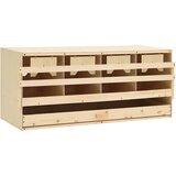  Gnijezdo za nesilice s 4 odjeljka 106x40x45 cm masivna borovina | shoptok.hr