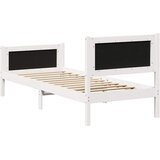  Krevetna konstrukcija Svijetlo siva 80 x 200 cm tkanina Bijela | Shoptok.si