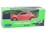 Welly: Volkswagen Beetle sodoben rdeč mali avtomobilski model 1/64