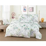 My House Bijelo-zelene mikrosatenske posteljine za krevet 140x200 cm u setu od 6 kom. Abigail -