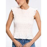 Reserved Rupičasta bluza - bijela | shoptok.hr