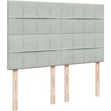 vidaXL Krevet s oprugama i madracem svjetlosivi 140x190 cm baršunasti | shoptok.hr