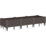  Cvetlično korito z zatiči rjavo 125x40x28,5 cm PP | Shoptok.si