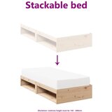  Dnevni krevet bez madraca 75x190 cm od masivne borovine | shoptok.hr