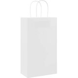  Papirnate vrećice 250 kom s ručkama bijele 21x11x36 cm | shoptok.hr