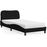 vidaXL Krevet s madracem crni 90x190 cm od tkanine Cijene