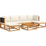 The Living Store Vrtna sedežna garnitura 7-delna z blazinami trden akacijev les - Vrtna Sedežna Garnitura, (21625544) | Shoptok.si