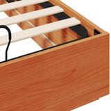  Otomanski krevet Vosak Smeđa 140 x 200 cm Masivna borovina | shoptok.hr