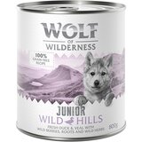 Wolf of Wilderness Ekonomično pakiranje: 24 x 800 g - Junior Wild Hills - pačetina i teletina Cijene