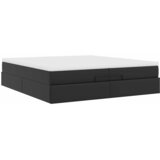  Otomanski okvir kreveta s madracima crni 200x200cm umjetna koža | shoptok.hr