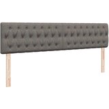  Otomanski krevet s madracem smeđesivi 160x200cm od tkanine Slike