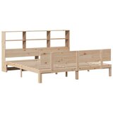 vidaXL Krevet s regalom za knjige bez madraca 200 x 200 cm od borovine | shoptok.hr