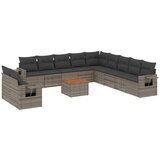 Maison Chic Seti vrtnega pohištva - Vrtna garnitura - Vrtni pohištvo set 12-delna z blazinami siva poli ratan, (21810174) | Shoptok.si