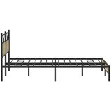 Metalni okvir kreveta bez madraca boja hrasta sonome 200x200 cm | shoptok.hr
