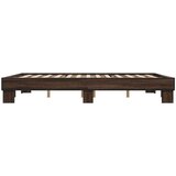  Okvir za krevet smeđi hrast 150x200cm konstruirano drvo i metal | shoptok.hr