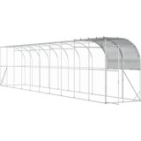  Kavez za piletinu uz zid Srebrna 1000 x 150 x 215 cm | shoptok.hr