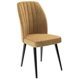 Hanah home set trpezarijskih stolica Platinum 4 kom, kapućino tkanina Jerry, crne metalne noge | Eponuda.com