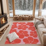 Mila Home Rdeč/rožnat pralen tekač 80x200 cm Poppy Fields – | Shoptok.si