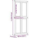  Vrata staje Corona Medeno Smeđa 100 x 210 cm Masivna borovina | shoptok.hr
