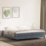 vidaXL Box spring krevet s madracem tamnosivi 180x220 cm baršunasti | shoptok.hr