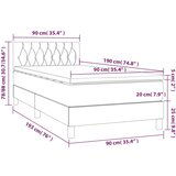  Box spring s madracem LED tamnosivi 90x190 cm baršun | shoptok.hr