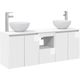  Set ormarića za kupaonicu 3 kom. Bijela visokog sjaja 49,5 x 41 x 64,5 cm | Shoptok.si