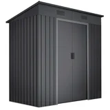 Spremište Oulu Dark (Vanjska dimenzija uklj. krovni prevjes (Š x D): 238 x 130 cm, Čelik, Baza: 3,14 m²)