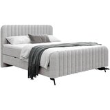 MID.YOU POSTELJA Z VZMETNICO 140 cm x 200 cm , les, tekstil, leseni material siva | Shoptok.si