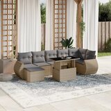 vidaXL 8-dijelni set vrtnih sofa od poliratana s jastucima bež | shoptok.hr