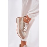 Boto Women's Sports Shoes With Mesh On Platform Khaki Poova | shoptok.hr