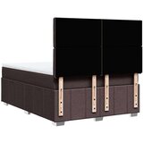 vidaXL Box spring postelja z vzmetnico temno rjava 160x200 cm blago, (21309407) | Shoptok.si
