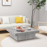vidaXL Stolić za kavu boja sivog hrasta 90x90x28 cm konstruirano drvo Cijene