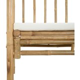  Vrtni luk s klupom Krem bijela 115 x 50 x 205 cm Bambus | shoptok.hr