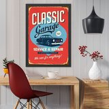 WALLXPERT Klasična garaža (40 x 55) Višenamenska dekorativna slika u okviru | Eponuda.com