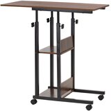  Mobilni stol 73-85 x 40 x 80 cm, tamnosmeđa, crna | shoptok.hr