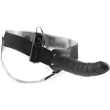 Pipedream Fetiš Strap-On 8 - votli vibrator s trakom (črn) | Shoptok.si