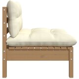 vidaXL Vrtna kutna sofa s jastucima smeđa boja meda masivna borovina | shoptok.hr