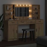  Set stola za oblačenje s LED s ladicama 3 pcs Umjetnički hrast | Eponuda.com