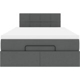  Otomanski krevet s madracem i LED tamnosivi 120x190 cm tkanine | shoptok.hr