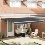 vidaXL Retraktilna tenda Antracit 450 × 300 cm Tkanina, kovina | Shoptok.si