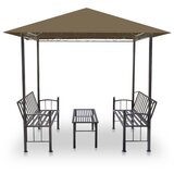  Vrtni paviljon sa stolom 2,5 x 1,5 x 2,4 m smeđe-sivi 180 g/m² | shoptok.hr