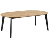 MID.YOU JEDILNA MIZA, furnirano hrast, les kavčukovca črna, barve hrasta | Shoptok.si