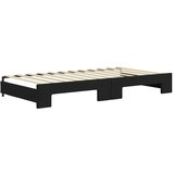  Dnevni krevet na razvlačenje s madracima crni 100x200 cm baršun | shoptok.hr