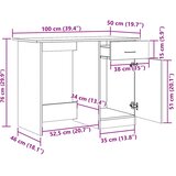  Radni stol boja staro drvo 100 x 50 x 76 cm od iverice | shoptok.hr