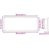  Ogledalo Zidne Staro drvo 90 x 8,5 x 37 cm Konstruirano drvo | shoptok.hr
