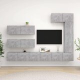  7-dijelni set TV ormarića siva boja betona od iverice Cijene